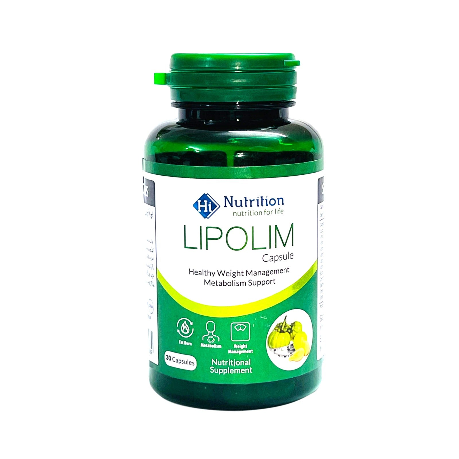 LIPOLIM Weight Management Supplement - Healthy Metabolism Support with Garcinia, Green Tea, and Vitamins