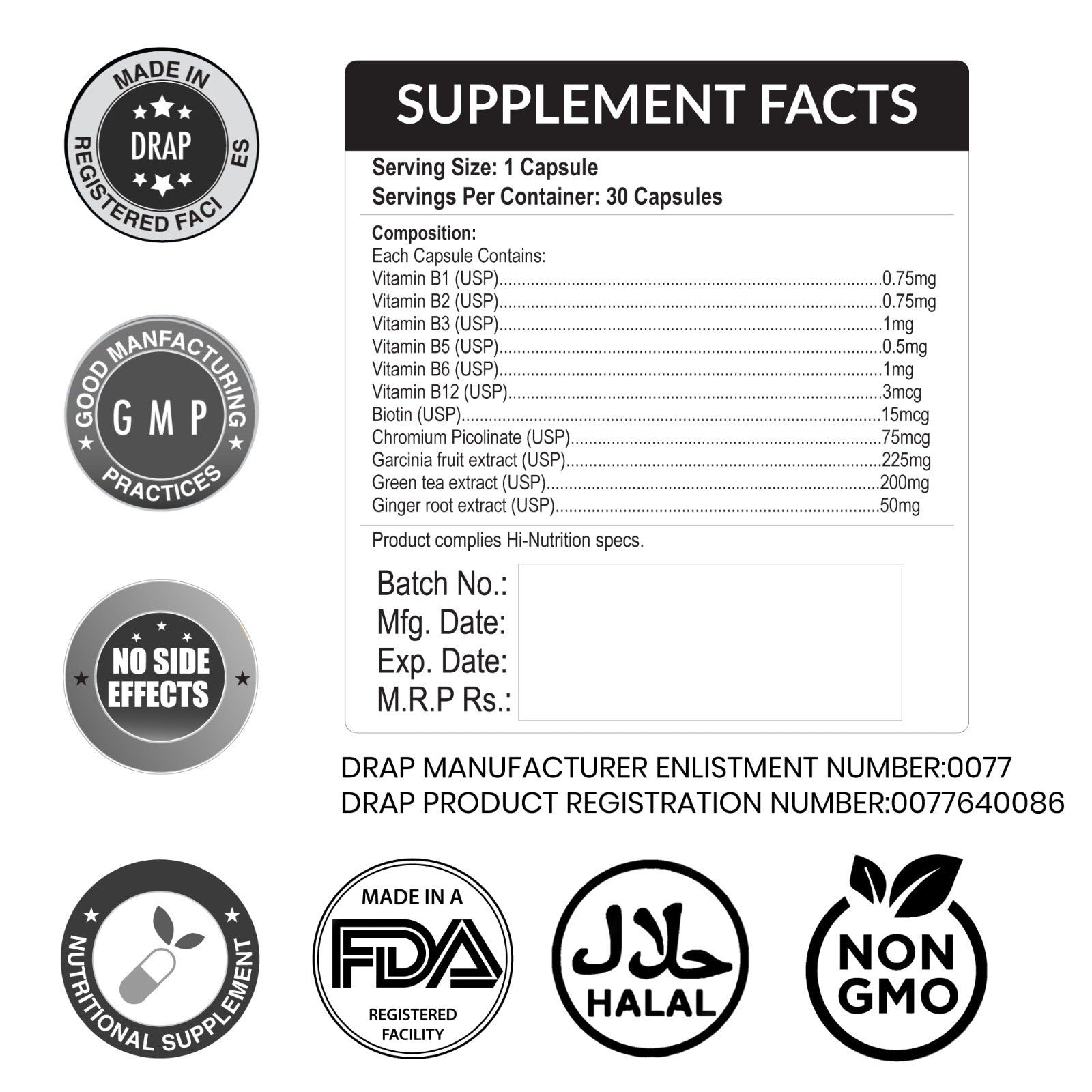 lipolim supplement facts